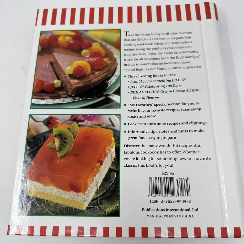 Vintage JELL-O Collection 3 Cookbooks In 1 HC‎ Spiral Illustrated Kraft 2001